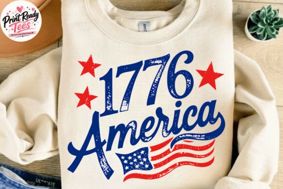 1776 America PNG: A Vintage Patriotic Graphic for Modern Projects