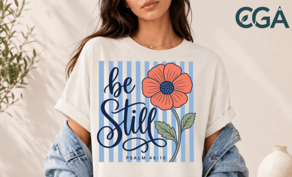 Be Still: A Vintage Floral Design for Faith-Based Projects