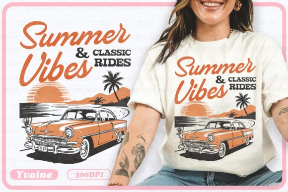 Bring the Beach to Your Brand with Retro Summer Vibes PNG