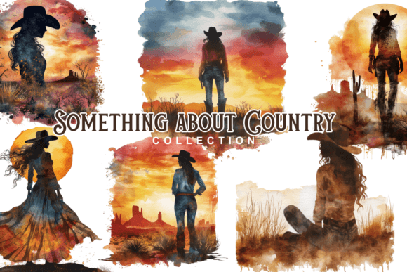 Country Cowgirl Clipart: Authentic Western Charm