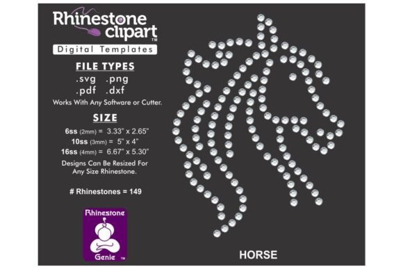 Crafting a Sparkle: The Rhinestone Template Design HORSE