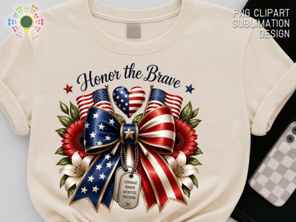 Designing with Honor: Using the Patriotic Flag Bow PNG