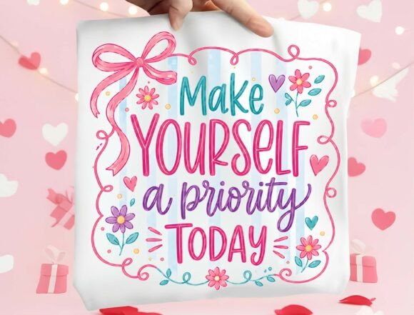 Embrace Self-Care with the Make Yourself a Priority Today PNG
