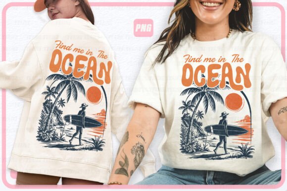 Find Me In The Ocean: A Summer PNG for Beach Lovers