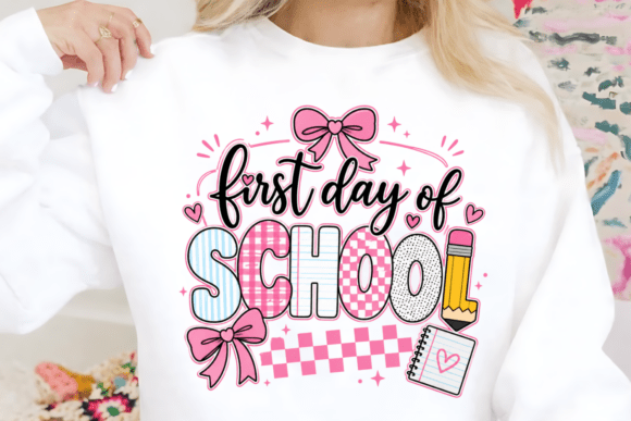 First Day of School PNG: Back to School Coquette Design