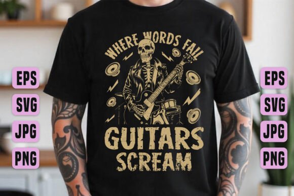 Guitars Scream Rock T-Shirt SVG: Unleash Raw Energy