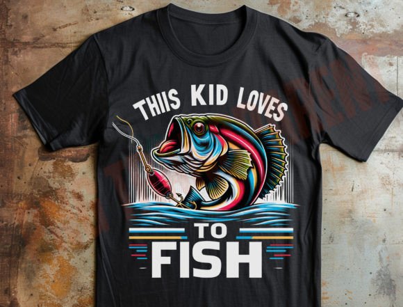 This Kid Loves to Fish Png, Fishing Sub: Design Assets for Young Anglers